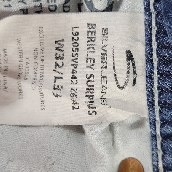 Silver Jeans Berkley Surplus Bootcut Jeans Distressed Blue Denim Women's 32/33 - Picture 10 of 11